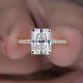 thumbnail image 4 of Cora Jewellery 3.5CT Radiant Moissanite Engagement Ring for Women, 10K Rose Gold, 7 US, 4 of 9