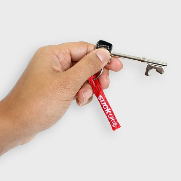 Suck UK | Key Bottle Opener | Stainless Steel Metal Key Chain | Beer Cap Opener