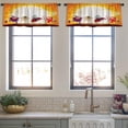 thumbnail image 3 of LALILO Kitchen Curtain Valance Halloween Kids Party Group Rod Pocket Window Curtain 52"x 18" Set of 2, 3 of 5