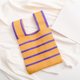 thumbnail image 5 of Bolsos de playa hechos a mano para mujer, tejido de rayas horizontales, compras femeninas ligeras, 5 of 9