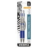 Zebra Pen G-301 Gel Retractable Pen, 0.7 mm, Blue Ink, 2 Pack