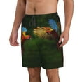 thumbnail image 2 of Naloa Hybrid Parrot in the Forest Men's Beach Shorts, Surfing shorts, Swim trunks, Quick Dry Swim Trunks for Surfing Beach Fun - X-Large, 2 of 9