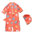thumbnail image 5 of Zshosam Baby Boys Swimsuit Cute Baby Boy Swimsuit Short Sleeved One Piece Bathing Suit Summer Infant Size 2T 3T,(Orange 2-3 Years), 5 of 5