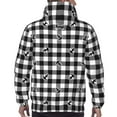 thumbnail image 5 of Bingfone Anchor Black Tartan Plaid Men'S Drawstring Hoodie Long Sleeve Pocket Sweatshirts-3x-Large, 5 of 9