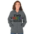 thumbnail image 4 of Two Brides Better Than One LGBT Pride Zip Hoodie Sweatshirt Women Brisco Brands L, 4 of 6