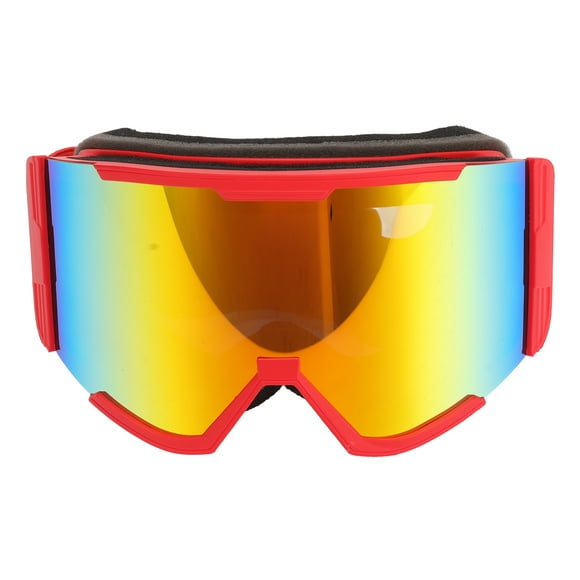 Skiing Protection Goggles, Ski Goggles Oversized OTG Design Double Layer Lenses Anti Fog  For Snowboarding Black Frame Grey Lens,Black Frame Silver Lens,Black Frame Red Lens,Red