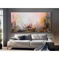 thumbnail image 5 of Handmade Abstract Painting - Golden Pink & Grey Wall Art, Modern Texture for Home Decor, Contemporary Artwork, Elegant Living Room Canvas Unstretched (Rolled) 30x30 inches, 5 of 9