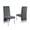 Dark Gray, variant on Navy Tufted Velvet Accent Side Chairs with Silver Chrome Detailing (Set of 2)