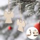 thumbnail image 4 of FELTECHELECTR 10 colgantes de madera con forma de ángel para decoración de fiestas navideñas, adornos colgantes para árbol de Navidad., 4 of 7