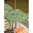 thumbnail image 3 of Square Outdoor Tablecloth with Umbrella Hole Sage Green Dotted Lines Outside Table Cloth Waterproof Patio Table Cover Geometric Abstract Art Zipper Tablecloths for Picnic Party Camping 60x60 Inch, 3 of 8