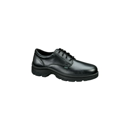 Thorogood Men's Black Leather Plain Safety Toe Oxford Uniform Shoes,
