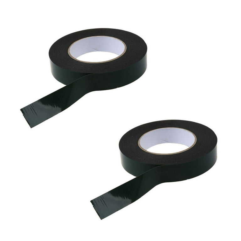 2X Black Super Strong Permanent Double Sided Self Adhesive Foam Car Trim  Body Tape Width:25mm 