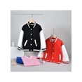 thumbnail image 2 of inlzdz Kids Girls Boys Sweatshirt Coat Cotton Varsity Jacket Lightweight Baseball School Jackets Black 130, 2 of 3