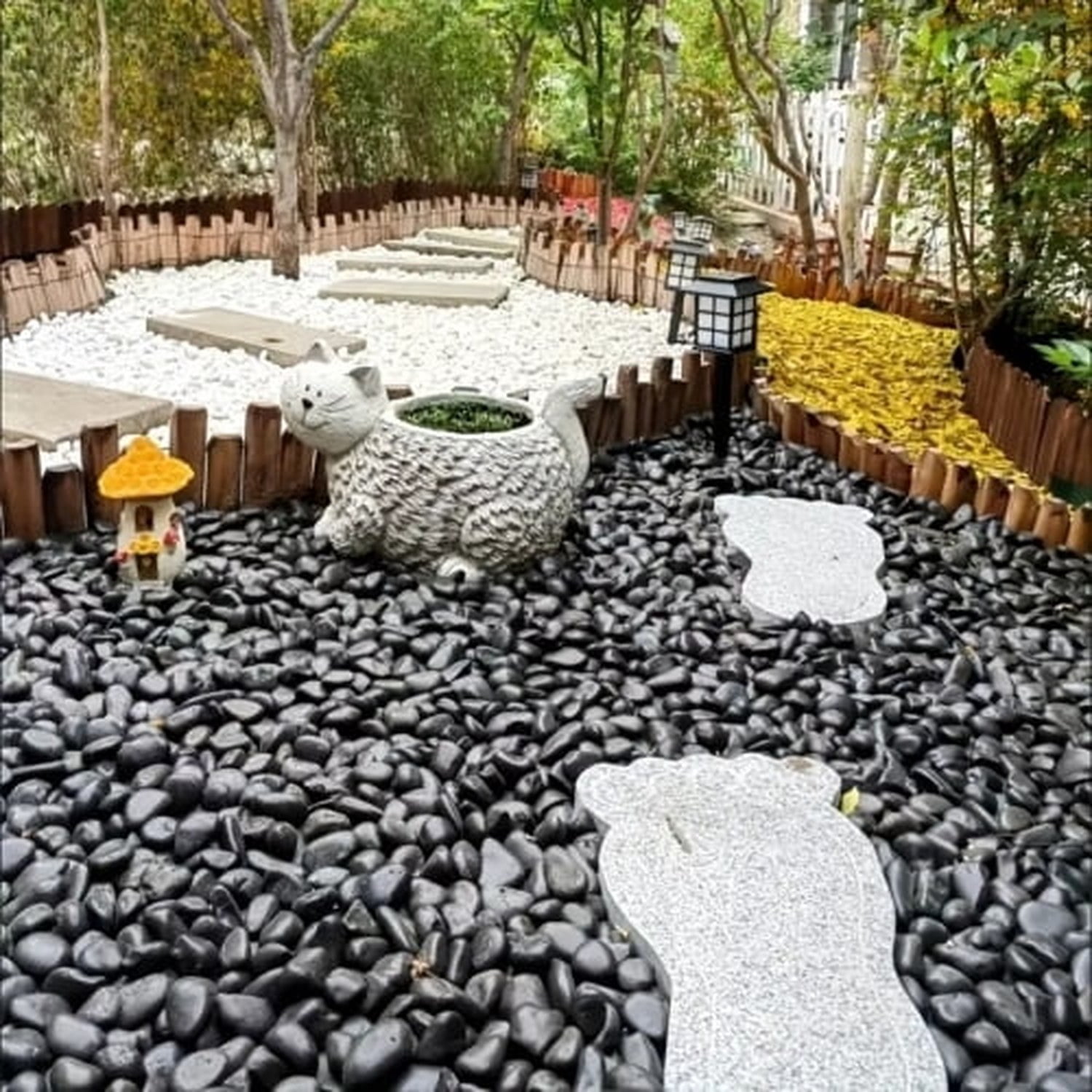 38lbs Black River Rocks, 2-3 Inch Polished Pebbles. Ideal For Plant Decoration, Vase Filling, Aquarium Landscaping, And Various Indoor Outdoor Decoration