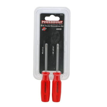 

Powerbuilt 646048 2 Piece Pocket Screwdriver Set