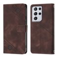 thumbnail image 2 of Tarise Phone Case for Samsung Galaxy S21 Ultra, Premium PU Leather Card Holder Wrist Strap Magnetic Closure Flip Stand Function TPU Interior Book Cover for Samsung S21 Ultra 5G Wallet Case, Brown, 2 of 7