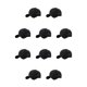 thumbnail image 2 of Sombrero de protección solar Minnieouse para hombres gorra de béisbol ajustable negro 10Conjunto, 2 of 6