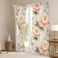 thumbnail image 3 of Erosebridal Chic Peony Flower Blackout Curtains Set of 2 (52x84 Each) for Girls, Retro Floral Window Curtains, 3 of 6