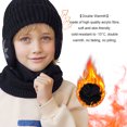 thumbnail image 2 of Conjunto de 2 piezas para niños, gorros de punto grueso, bufanda con forro polar, accesorios para exteriores Ygjytge Nergo, 2 of 5