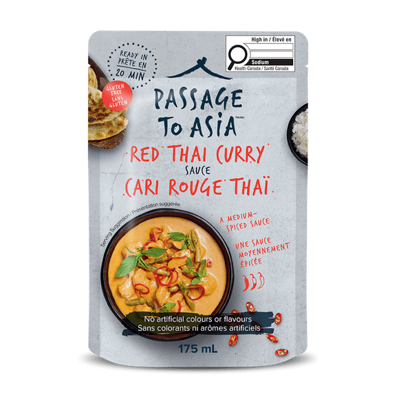Passage To Asia - Red Thai Curry Sauce (175ml), Delicious & authentic Thai Curry in 20 Minutes
