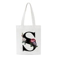 thumbnail image 1 of Bolsa de asas con inicial personalizada Regalo de acuarela floral para su carta Bolsa de tela Wmkox8yii HFSH71, 1 of 1