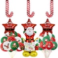 thumbnail image 2 of Globos de aluminio navideños, Papá Noel, hombre de jengibre, muñecos de nieve de pie, globos de aluminio navideños, suministros de decoración para fiestas para niños, 2 of 5