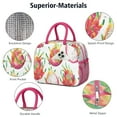 thumbnail image 4 of Lunch Bag Lunch Box for Women Reusable Insulated Lunch Bags,Water-Resistant Dragonfruit Cooler Lunch Tote Bag, Large Capacity for Work Travel Picnic, 4 of 6
