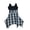 Gray, variant on Women's Gothic Plaid Corset Dress Sleeveless Vintage Handkerchief Hem Skater Dress for Party & Casual Wear Blue 2XL