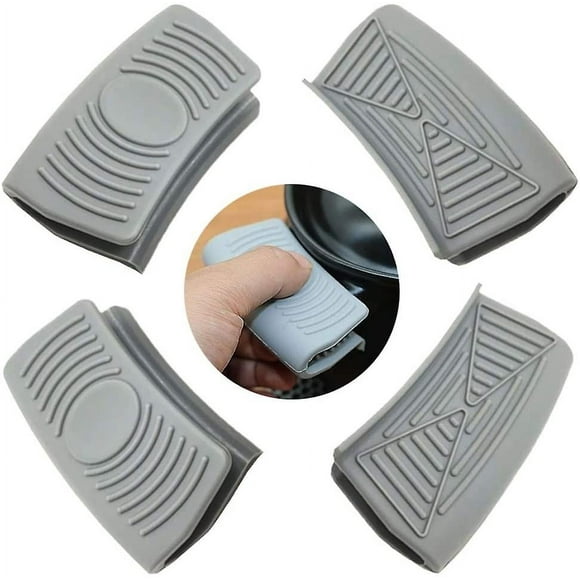 2 Pairs Silicone Handles Pot Handle Holder Pot Grip Cover Cooking Pinch Grips Wok Handle