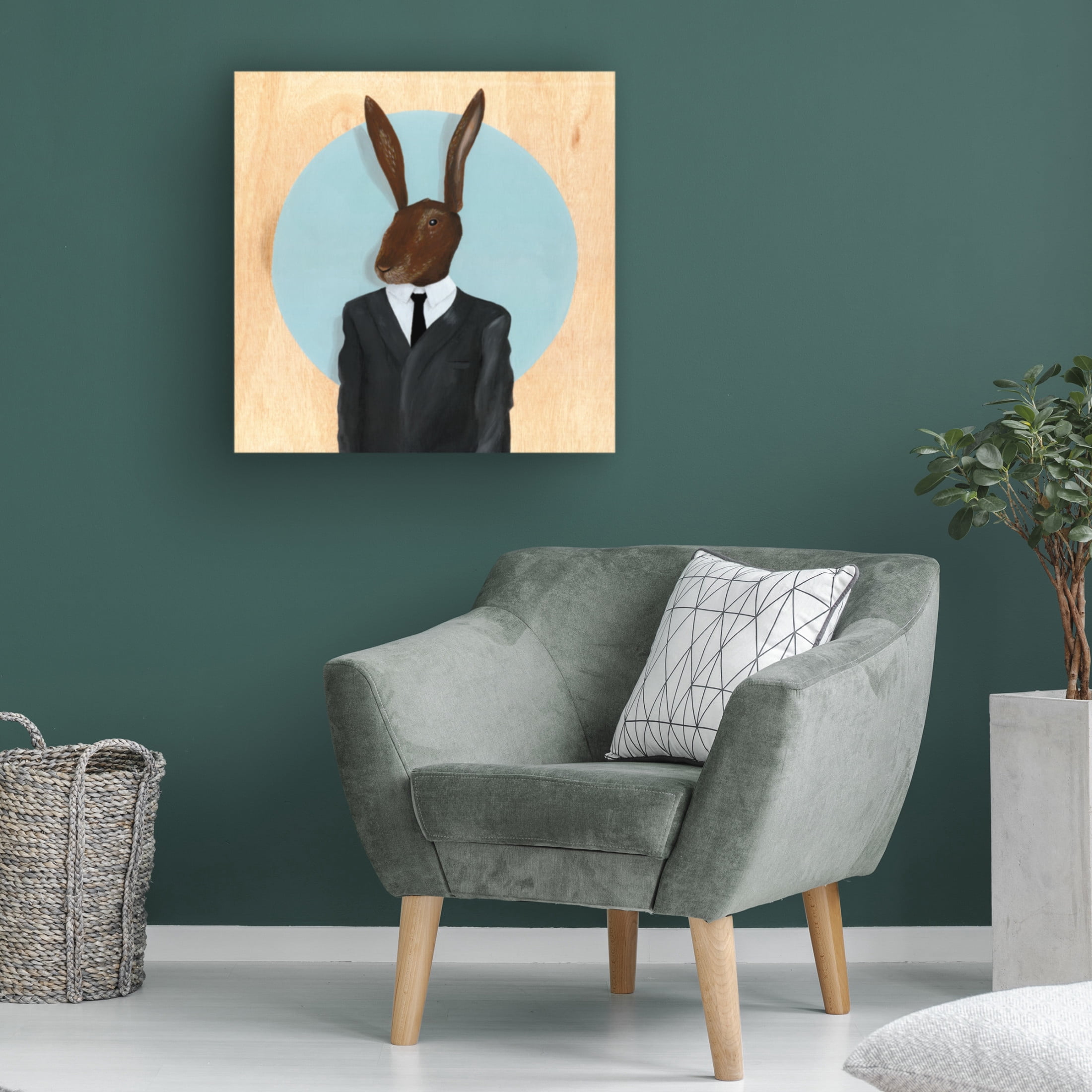 Trademark Fine Art Famous When Dead David Lynch Rabbit Canvas Wall Art