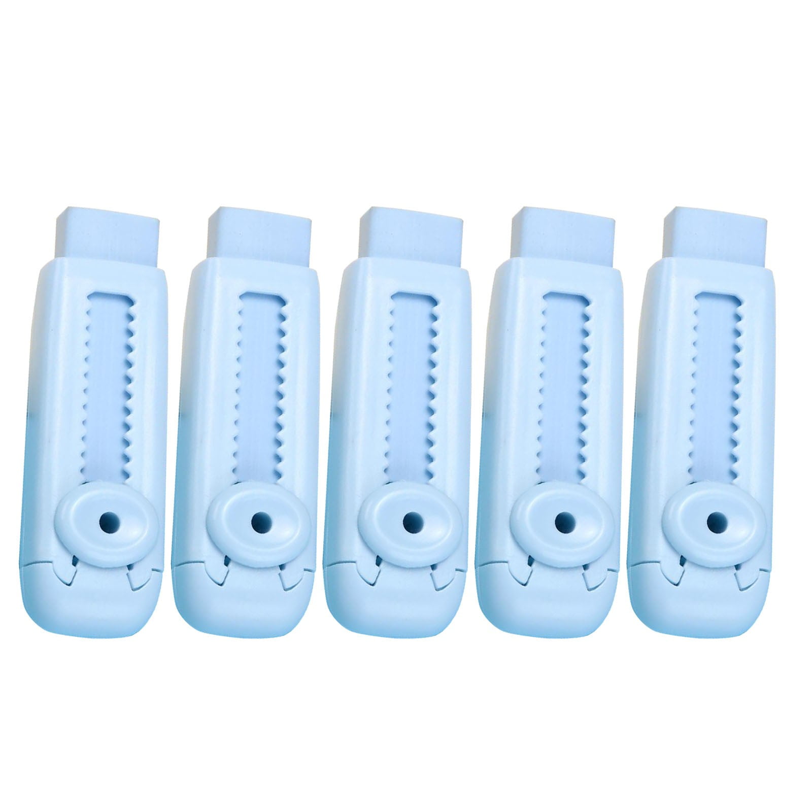Lot de 4 gommes rétractables coulissantes avec manchon en plastique et 4 recharges de gommes roses, pour l'école, le bureau, la maison, les produits de bureau
