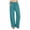 Blue, variant on Wide Leg Pants for Women Trendy Drawstring Elastic Waist Palazzo Trousers with Pockets Casual Loose Beach Pants