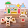 thumbnail image 4 of 24 piezas de acrílico Arco Iris juguete educativo torre pila niños bloque de construcción de madera Likrtyny juguetes de los niños, 4 of 6