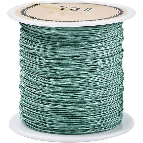 Nylon Chinese Knot Cord Nylon Jewelry Cord for Jewelry Making Medium Aquamarine 0.6mm 40m/Roll