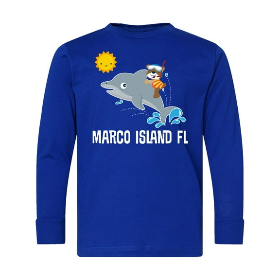 Inktastic Marco Island Florida Vacation Long Sleeve Youth T-Shirt