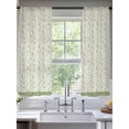 thumbnail image 2 of Green Floral Sheer Curtains 72 Inch Length 2 Panels Set - Light Filtering Window Treatments, Spring Flowers Rod Pocket Semi Curtains for Living Room/Bedroom/Kitchen Décor, 104"W x 72"L, 2 of 7