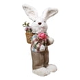 thumbnail image 2 of Figura de conejo de Pascua, decoración de jardín, bonito regalo de Pascua, estatua de conejo de pie para masculino, 2 of 9