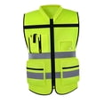 thumbnail image 2 of Chaleco reflectante de seguridad para adultos, ropa de trabajo para senderismo, al aire libre Amarillo fluorescente, 2 of 8
