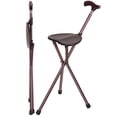 thumbnail image 1 of Bastón plegable Switch Sticks con asiento para adultos mayores, silla de cuatro patas de 86 cm de alto, estructura de aluminio ligero, soporta 100 kg, mango ergonómico antideslizante, ideal para viaje, 1 of 5