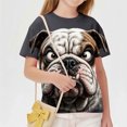 thumbnail image 3 of Xdegoge Funny 3D Bulldog Printed Tees for Kids Boys Girls Cool Animal Graphic T-Shirts Short Sleeve Crewneck Casual Summer Tops, Size 7-8, 3 of 8