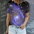 thumbnail image 4 of Penkiiy Galaxy Printed Shirt,Women's Shirts Unisex 3D Graphic Print Fashion T-Shirts for Adults Teens Novelty Casual Tee Tops S Purple, 4 of 6