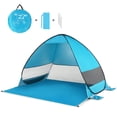 thumbnail image 5 of YAHHU Automatic Pop Up Beach Tent, UPF 50+ Portable Sun Shelter for 2-3 Persons, 78.7 in / 200 cm Lightweight Cabana Canopy with Storage Bag for Camping Fishing Hiking, Blue, 5 of 6