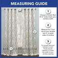 thumbnail image 4 of SoHome Willow Branch Pattern Semi Sheer Linen Farmhouse Nickel Gromet Curtain Panels - Light Filtering Curtains for Windows, Kitchen, Living Room and Bedroom - Set of 2, 96 Length, Tan, 4 of 6