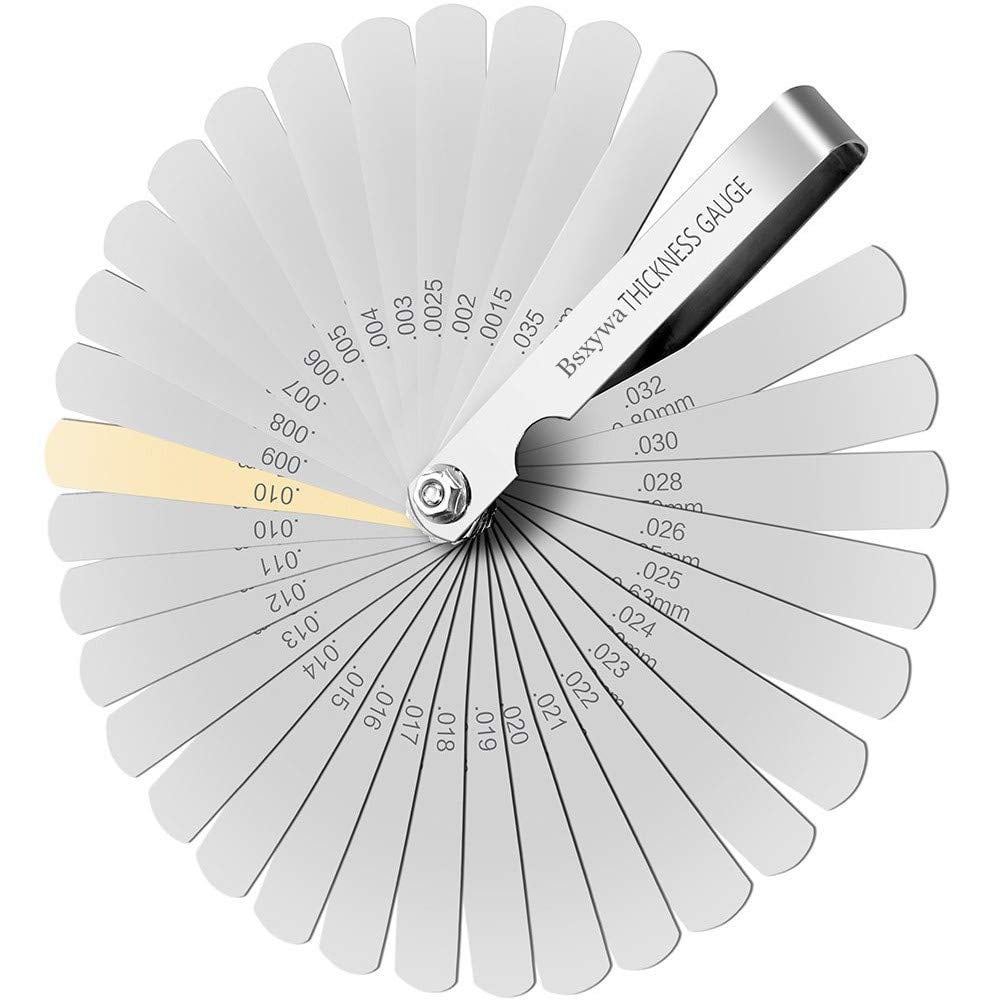 PHANY Feeler Gauge, 32 Blade Set Stainless Steel Valve Shim, Metric