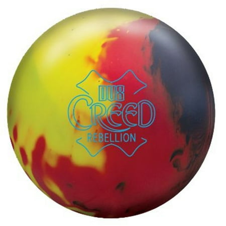 - DV8 Creed Rebellion Bowling Ball- Red/Yellow/Navy Solid (15lbs)