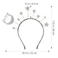 thumbnail image 3 of Onaparter Star Headband Glitter Star Boppers Moon Star Headband Star Hair Band Headpiece for Birthday Holiday Festival Party （As Shown）, 3 of 6