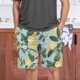 thumbnail image 6 of joogoo Mens Swim Trunks Lemon Floral and Leaves Beach Shorts Drawstring Elastic Waist Swimwear Bathing Suits S, 6 of 7