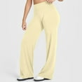 thumbnail image 2 of Women Pants Wide Leg Pants Woman High Waist Casual Pants With Lifting Soft Stretchy Comfy Trousers For Yoga Gym Workout Athletic Wear, 2 of 7