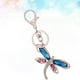 thumbnail image 3 of Llavero de coche con diseño de libélula y colgante para bolso de mujer, edición coreana, con diamantes, 3 of 5