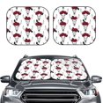 thumbnail image 2 of Windshield Sun Shade, Bull skull rose white cool Foldable Car Sun Shade Windshield for Front, 2 Pieces, 2 of 7